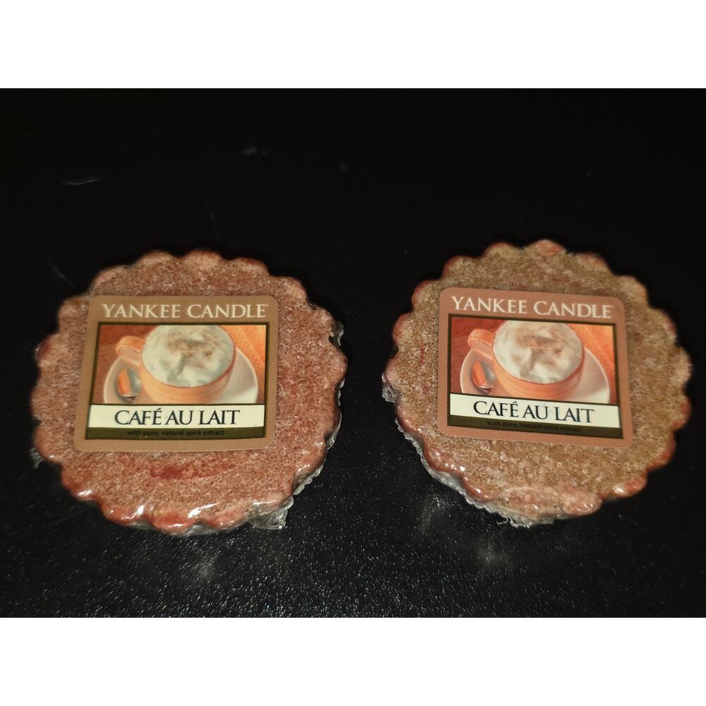 Yankee Candle 2 Pack Cafe Au Lait Scented Wax‎ Melt Candles Retired Scent